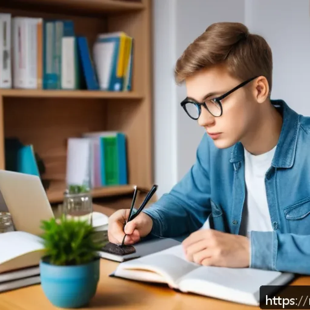 AFP 자격증 시험 후기와 조언 - A focused young Russian student sitting at a neat desk in a cozy, well-lit apartment, surrounded by ...